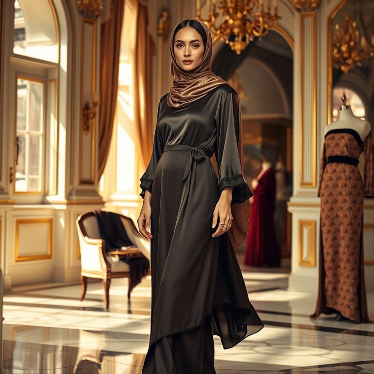 The Ritz Luxury Dress: A Symphony of Silk, Velvet, and Shimmer in Modern Modest Couture