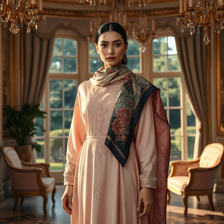 The Ritz Luxury Dress: Weaving Parisian Aesthetics into Modern Modest Couture with Armani Silk and Velvet