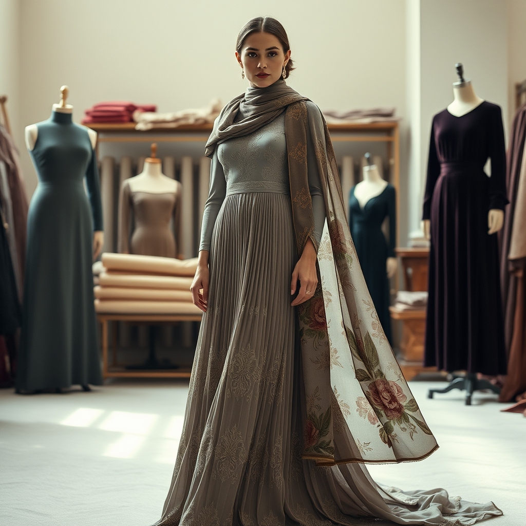 The Ritz Luxury Dress: Where Armani Silk Meets the Art of Modern Modest Innovation in the Syari Collection